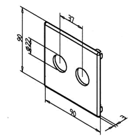 End Cap For Structural Profile 90x90 S